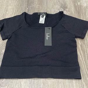 New Lulus Black Crop Top XS B43